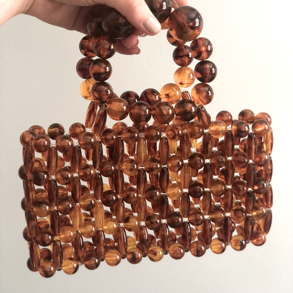 Cult Gaia - Cora Clutch in Tortoise Shell Acrylic